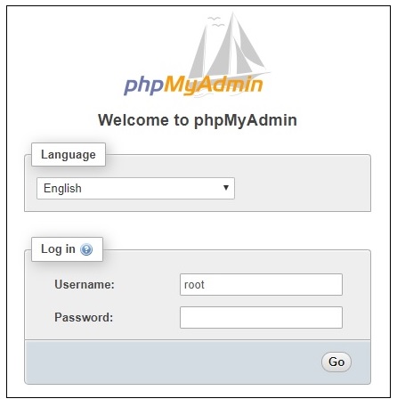 login phpmyadmin